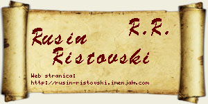 Rusin Ristovski vizit kartica